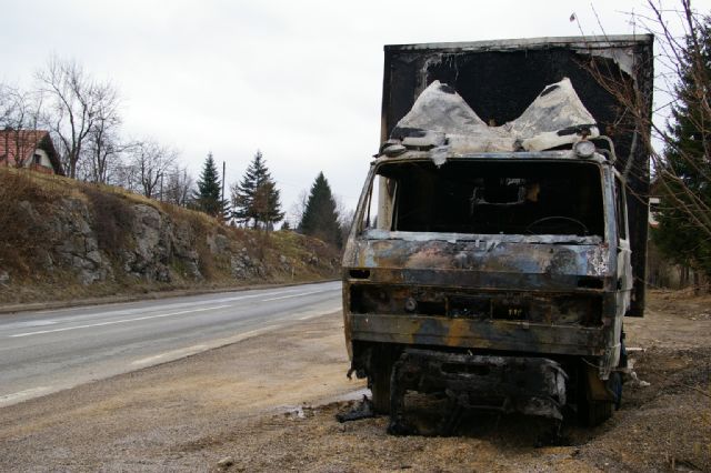 Izgorjela je kabina kamiona