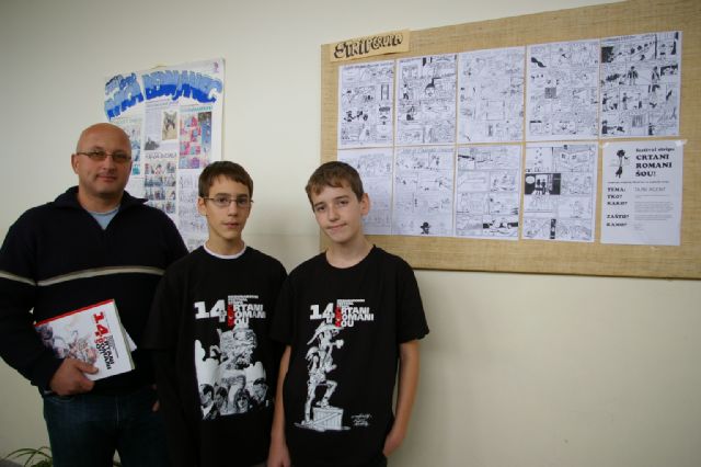 Mentor Dožaić sa nagrađenim strip autorima