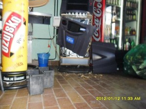 Detalj sa mjesta provale