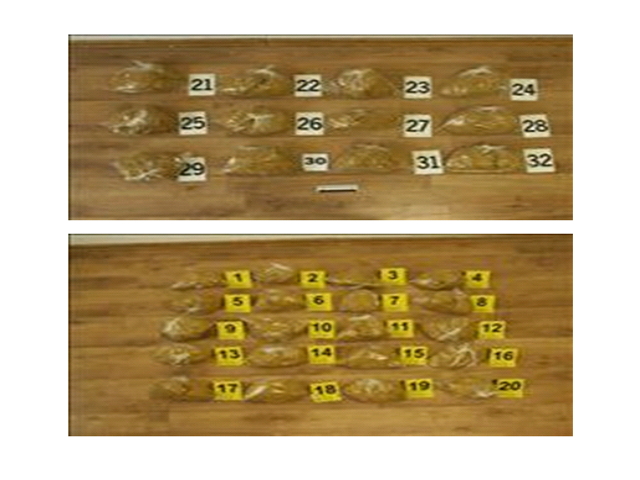 Zapljenjeni duhan pakiran u vrećice